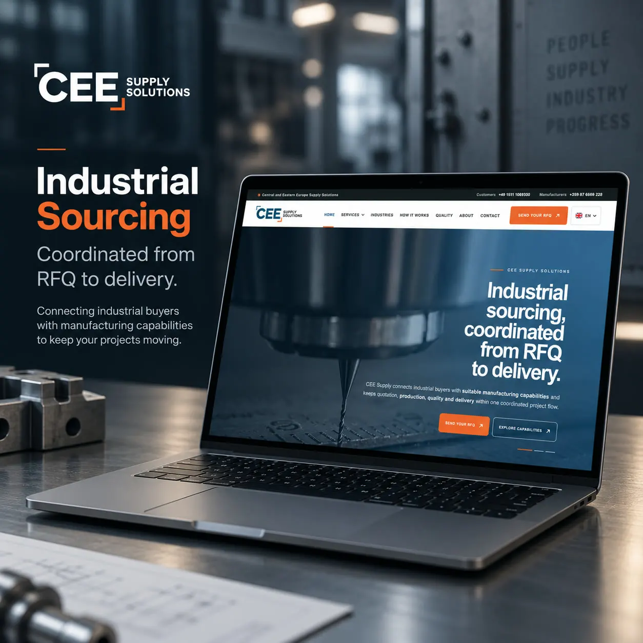 CEE Supply Solutions - B2B индустрия - Корпоративен сайт, проект на MegaDev
