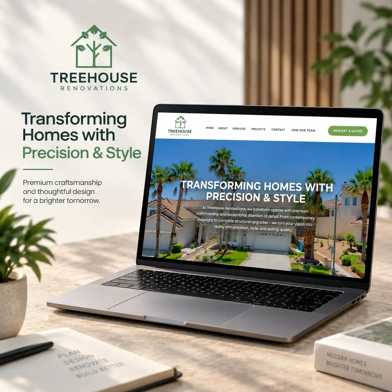 Treehouse Renovations - Корпоративен сайт - Услуги, проект на MegaDev